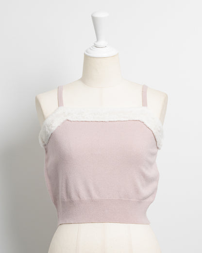 ファー付きキャミニットセット