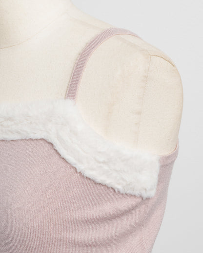 ファー付きキャミニットセット