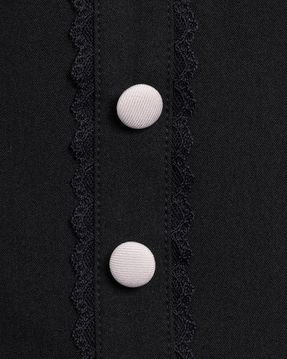 フロントリボンチョーカーティアードミニワンピ