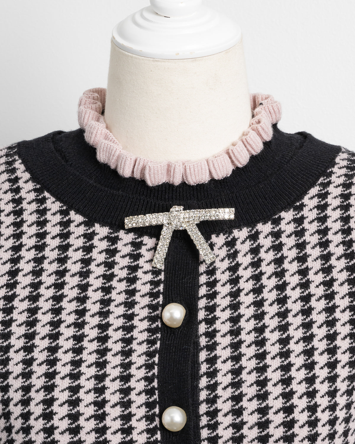 ビジューリボンニットワンピセット