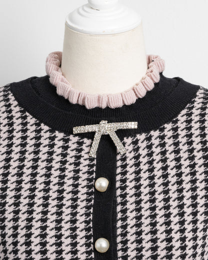 ビジューリボンニットワンピセット