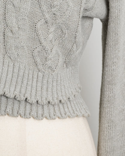 ケーブルカーディガン×キャミセット