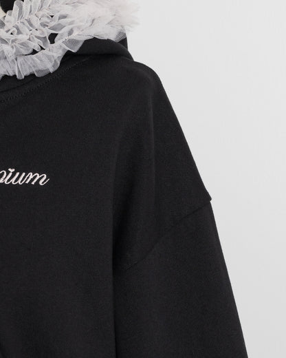 チュールフリルパーカーセットアップ