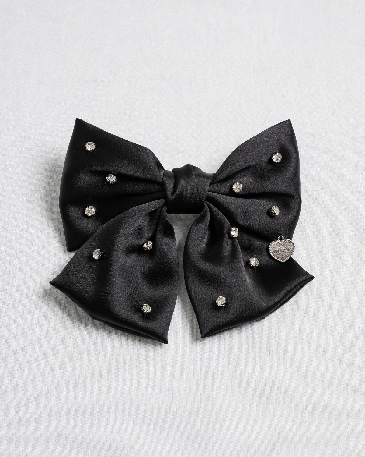 サテンビジュービッグリボンバレッタ