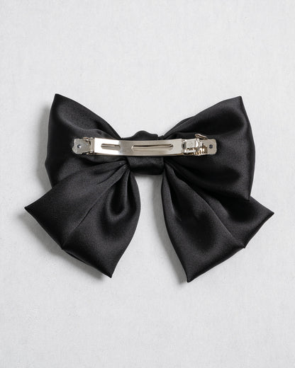 サテンビジュービッグリボンバレッタ