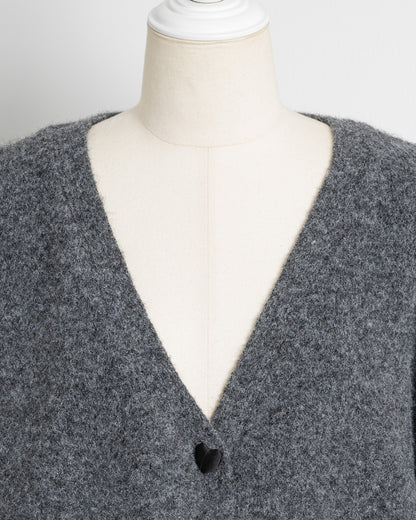 ハートボタンオーバーサイズカーディガン