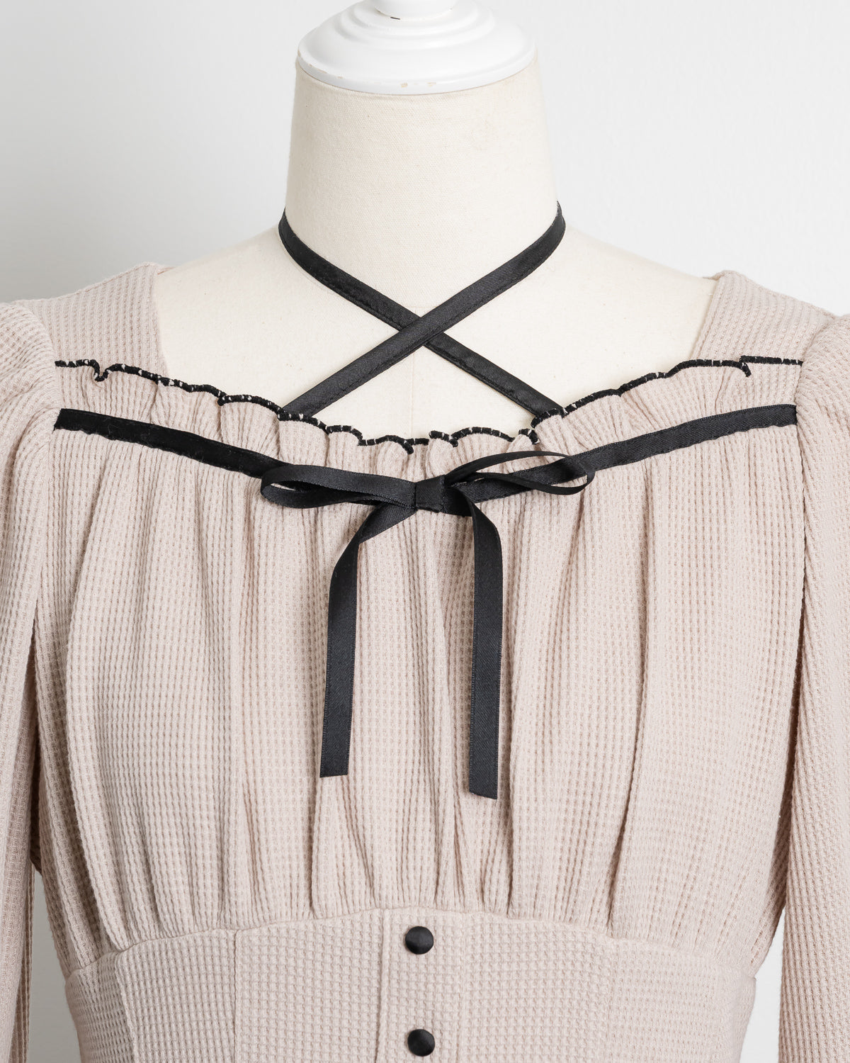 コルセットワッフルワンピース