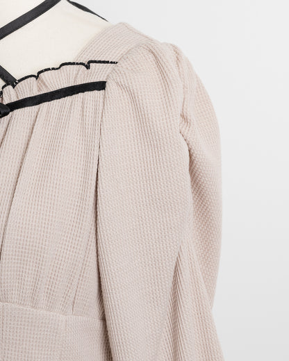 コルセットワッフルワンピース