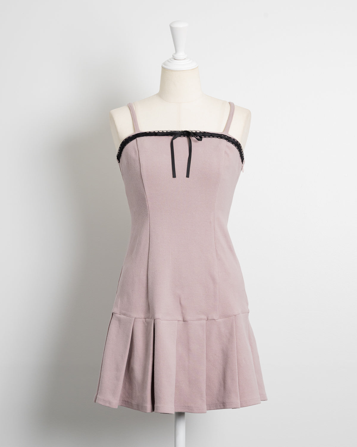 プリーツリブミニワンピセット