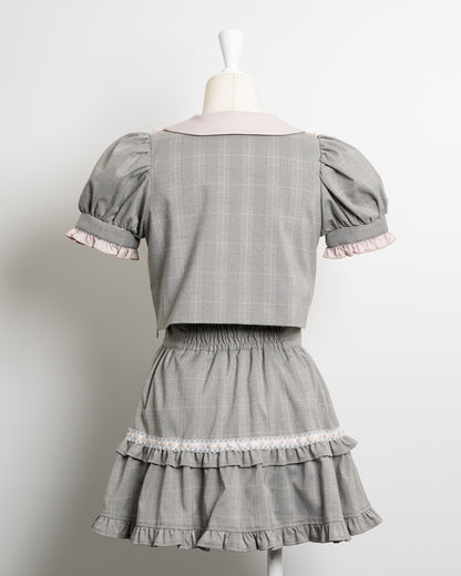 はしごリボンボリュームフレアスカート