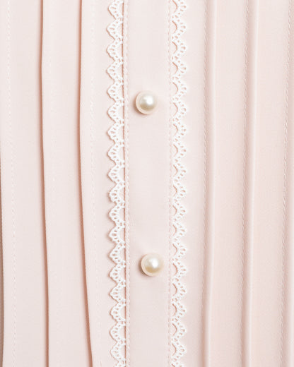 コットンフリルチョーカーブラウス