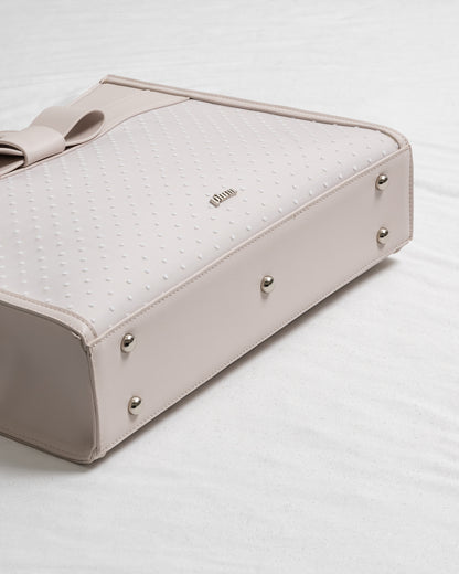 フロントリボンドットチュールトートバッグ