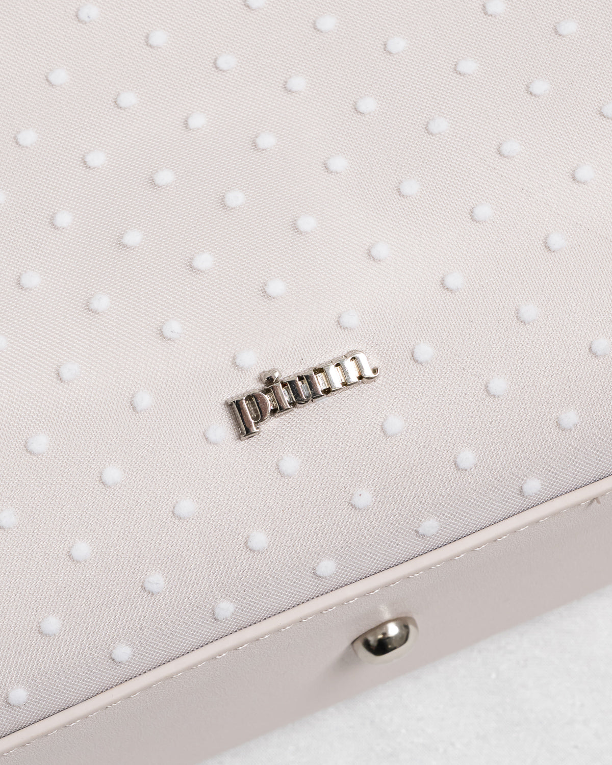 フロントリボンドットチュールトートバッグ