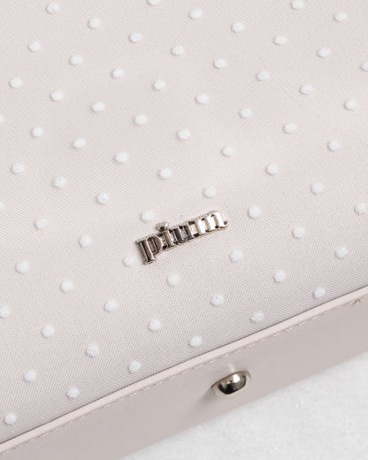 フロントリボンドットチュールトートバッグ