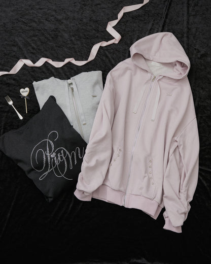 ビジュープリントラメジップパーカー