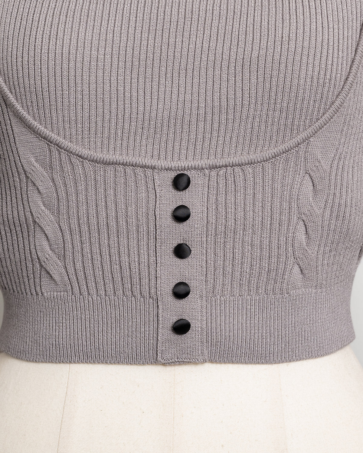 チョーカー付きケーブルカーデ×キャミセット