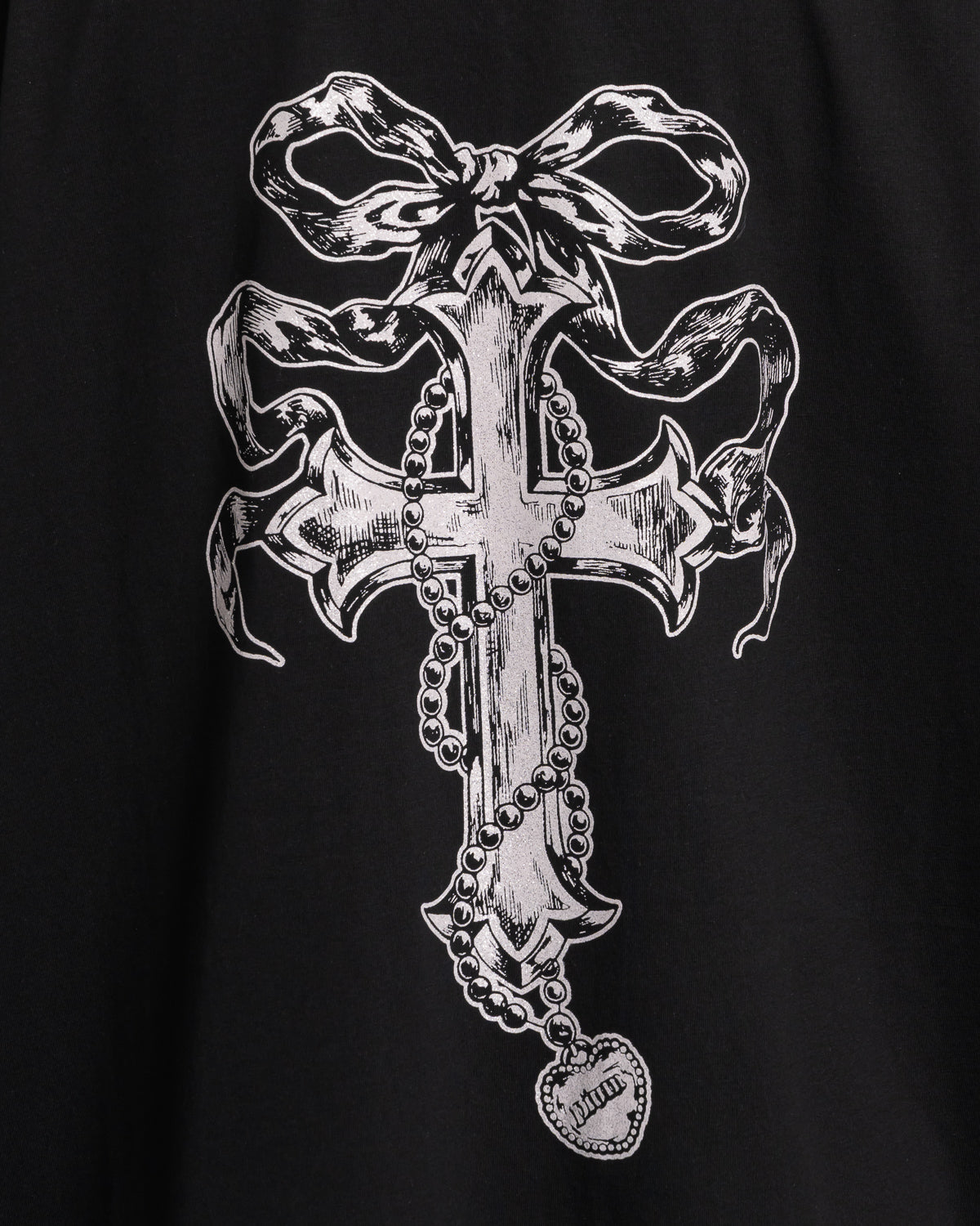 リボンクロスラメプリントオーバーサイズTシャツ – pium