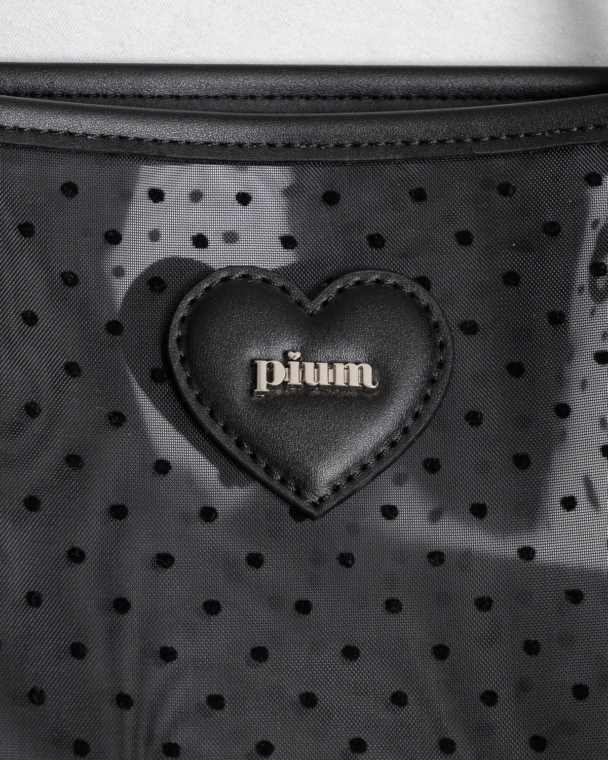 piumハートドットチュールクリアバッグ