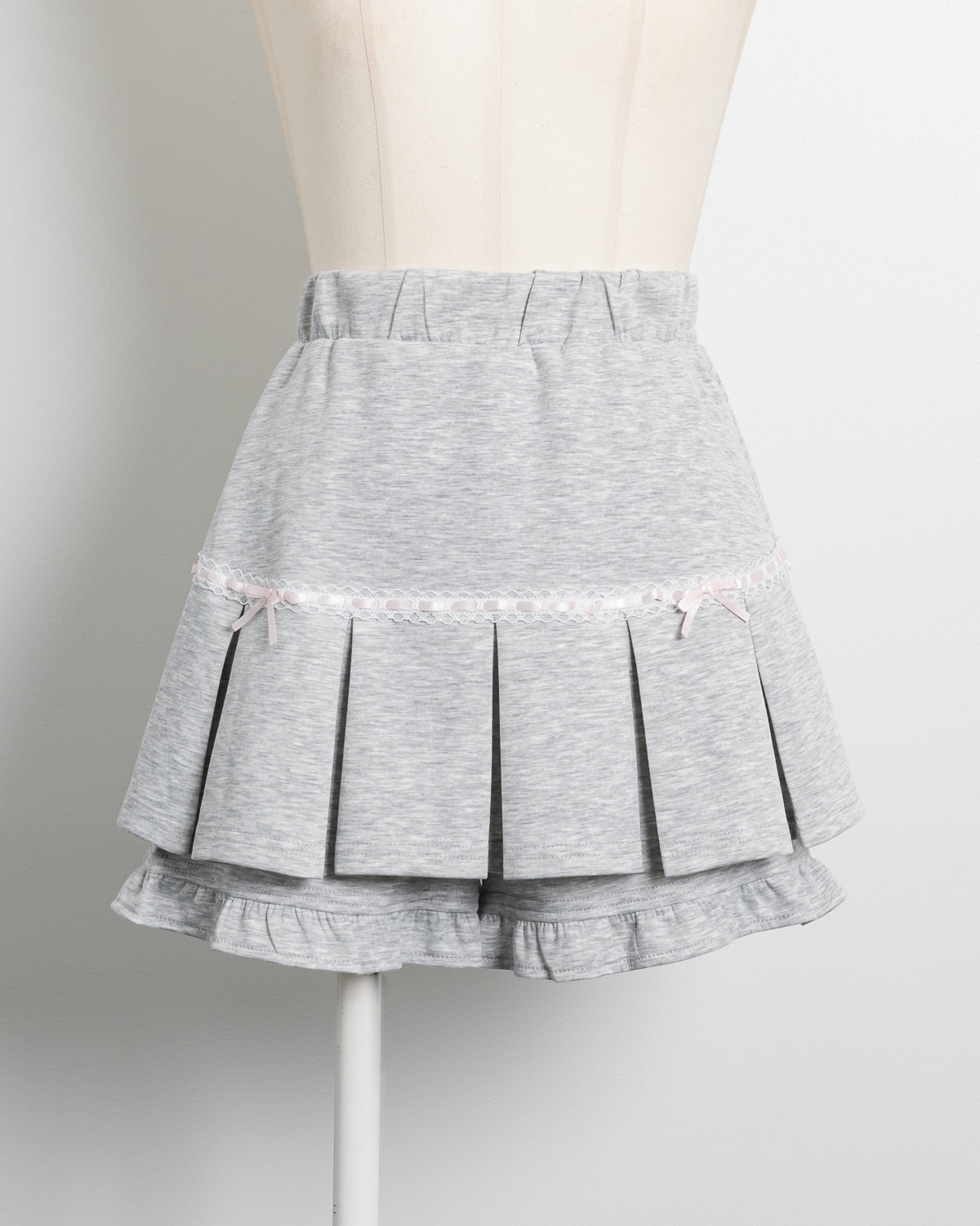 リボンパフT×プリーツミニスカパンセット
