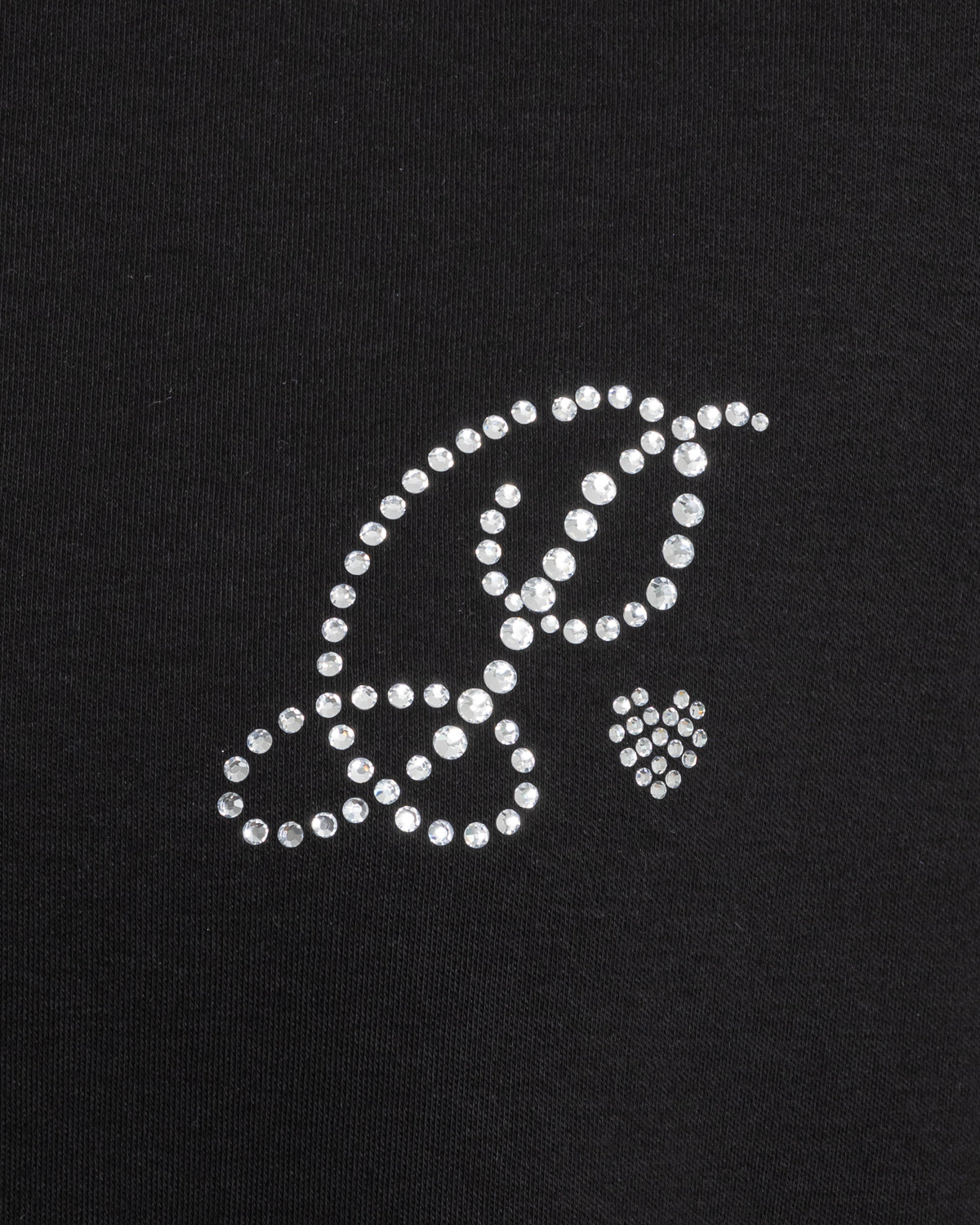 ラインストーンリボンロゴオーバーサイズ半袖Tシャツ