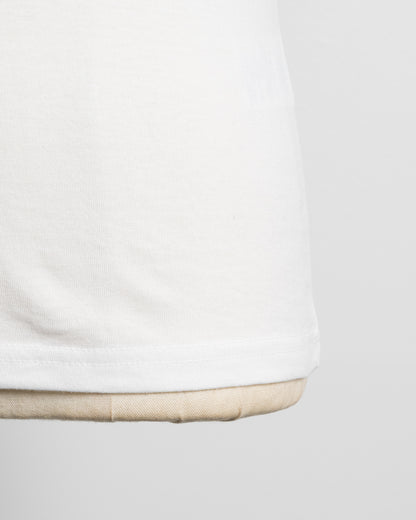 ロゴ刺繍レースリボンTシャツ