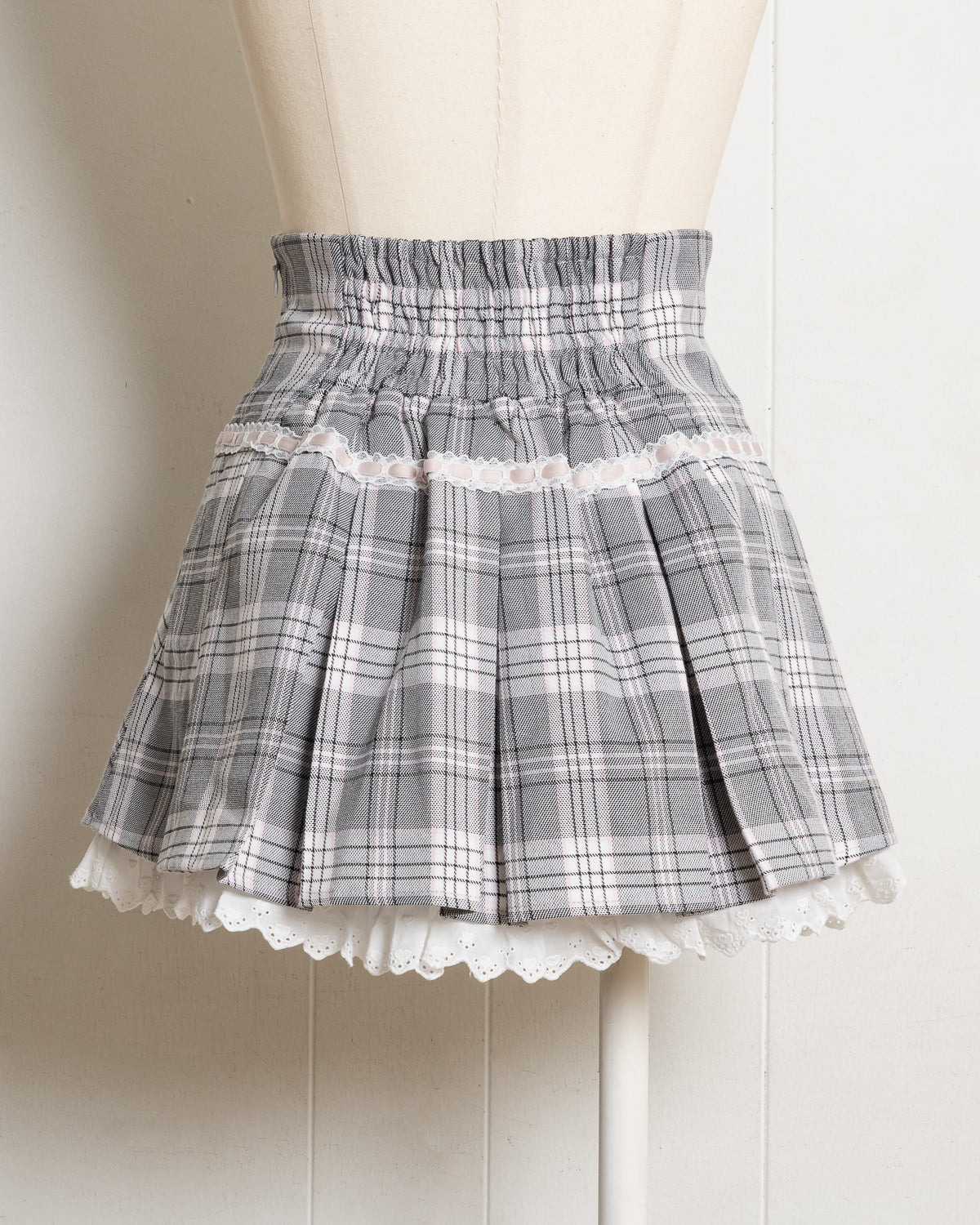 はしごリボンプリーツミニスカート