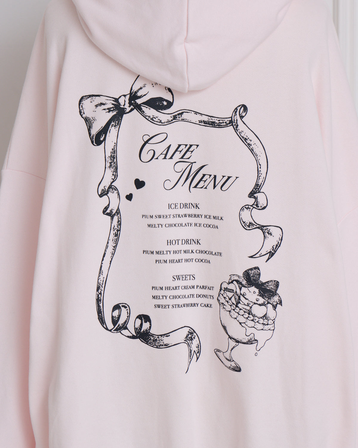 pium sweetsオーバーサイズパーカー