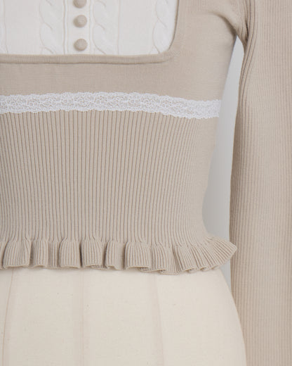 ヨーク切替ケーブルレースニット