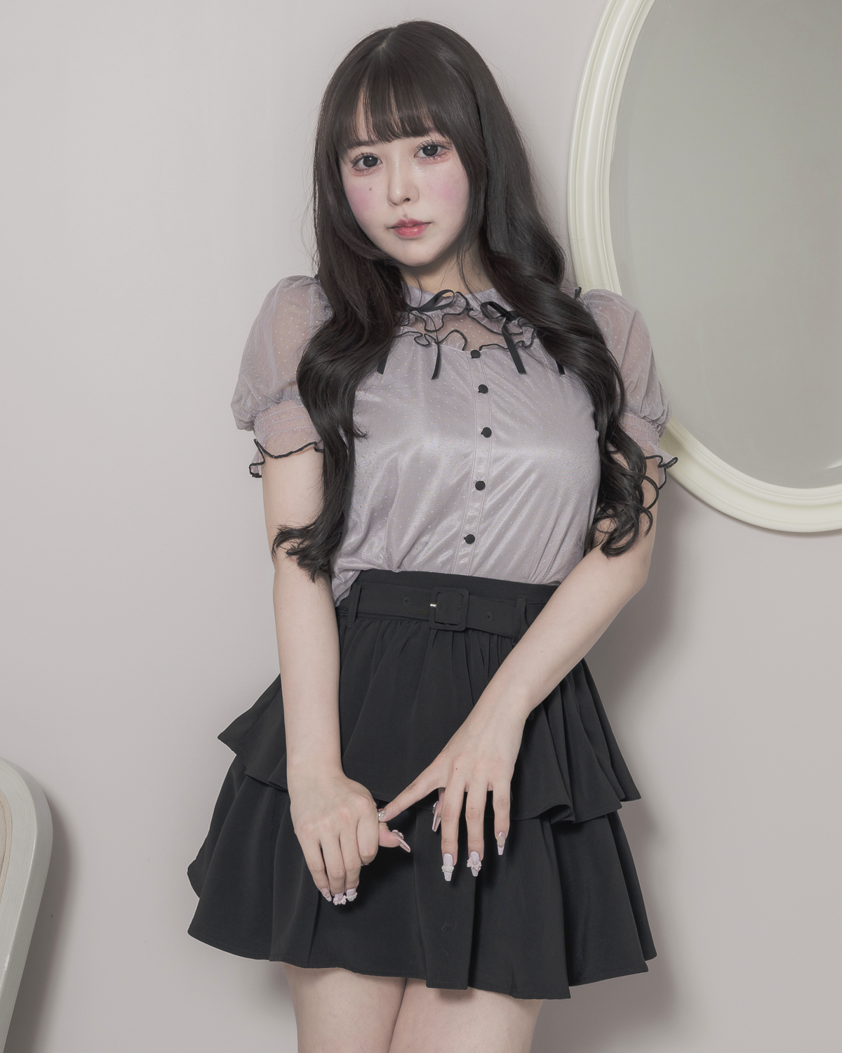 モデル身長:157cm/着用カラー:グレー