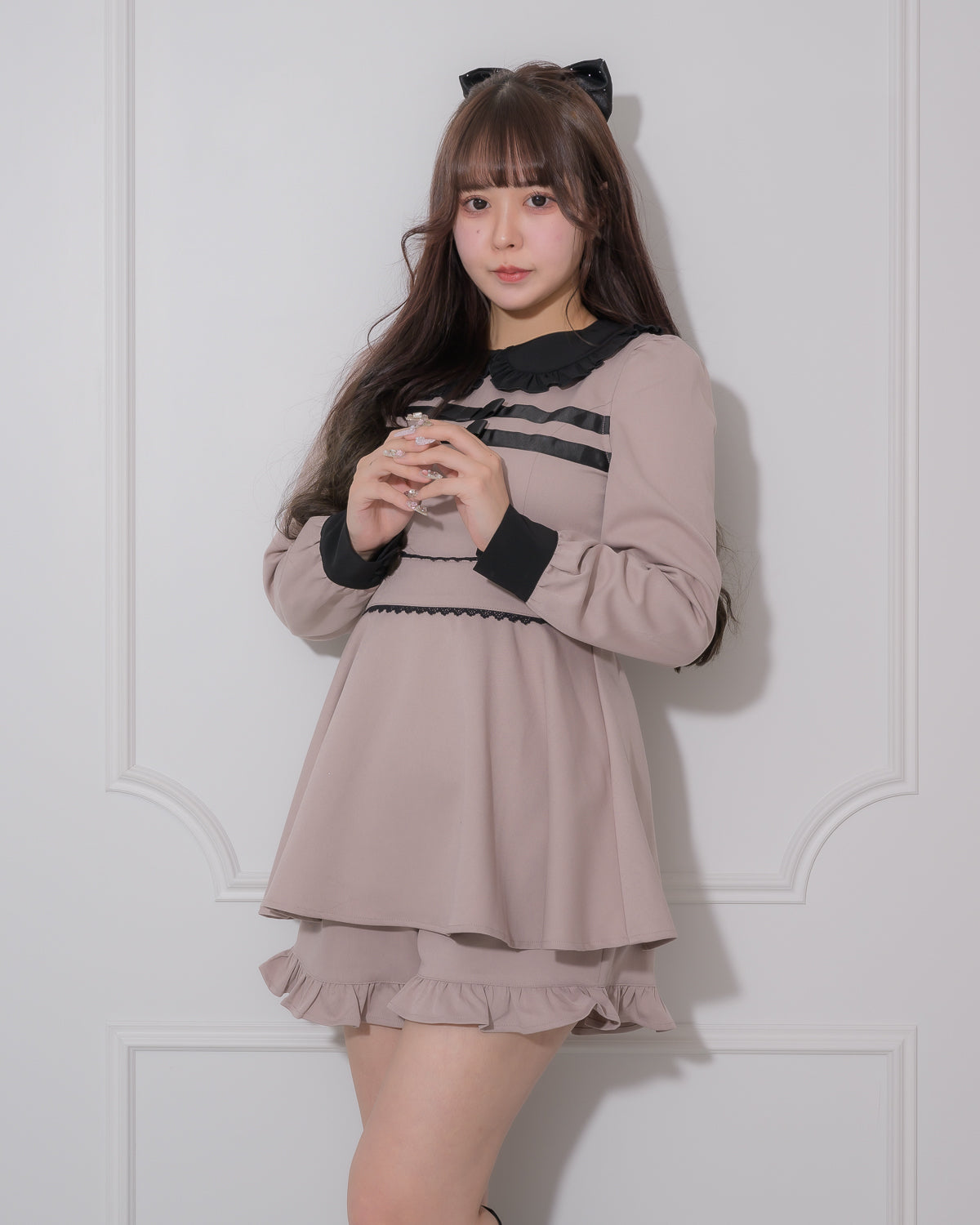 モデル身長:157cm/着用カラー:ピンク