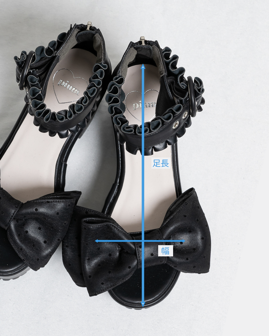 ボリュームリボンフリルベルトサンダル