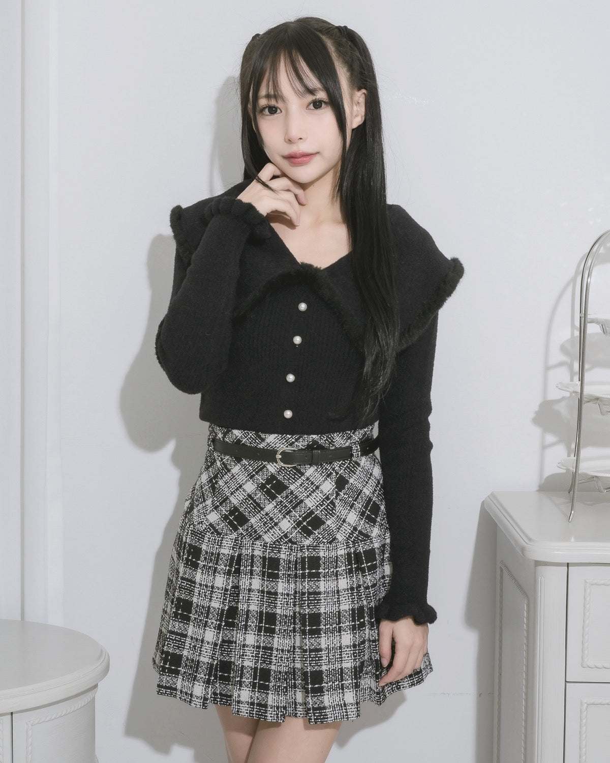 モデル身長:154cm/着用カラー:ブラック