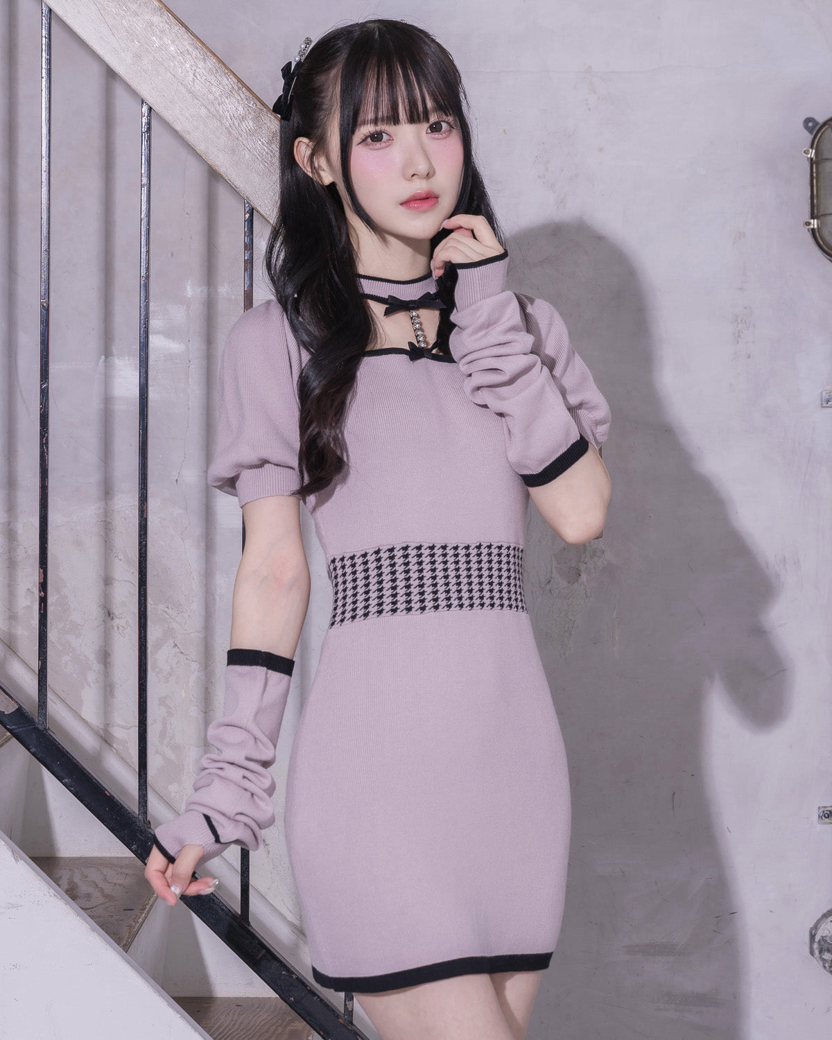 モデル身長:159cm/着用カラー:ピンク