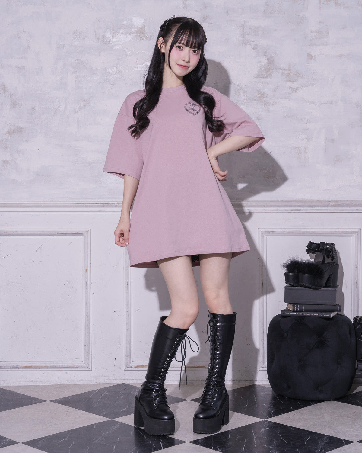 モデル身長:159cm/着用カラー : ピンク