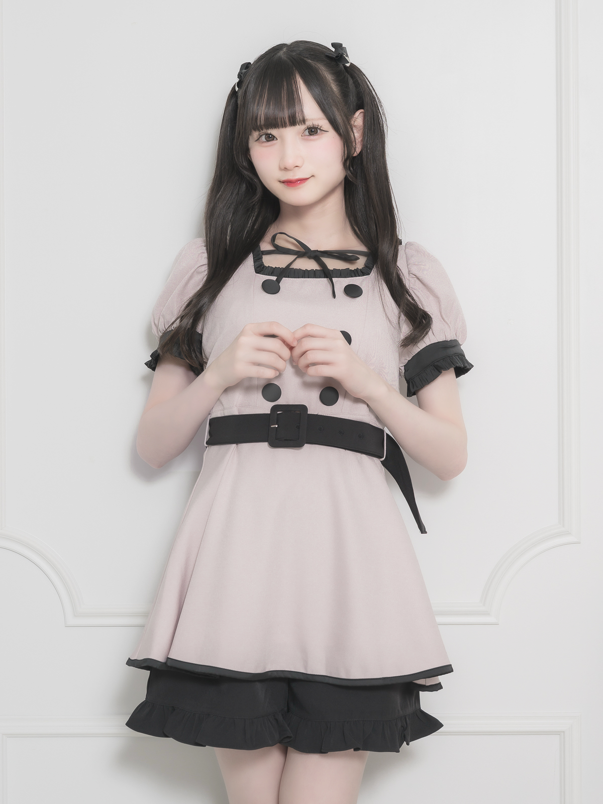 モデル身長：155cm/着用カラー:ピンク
