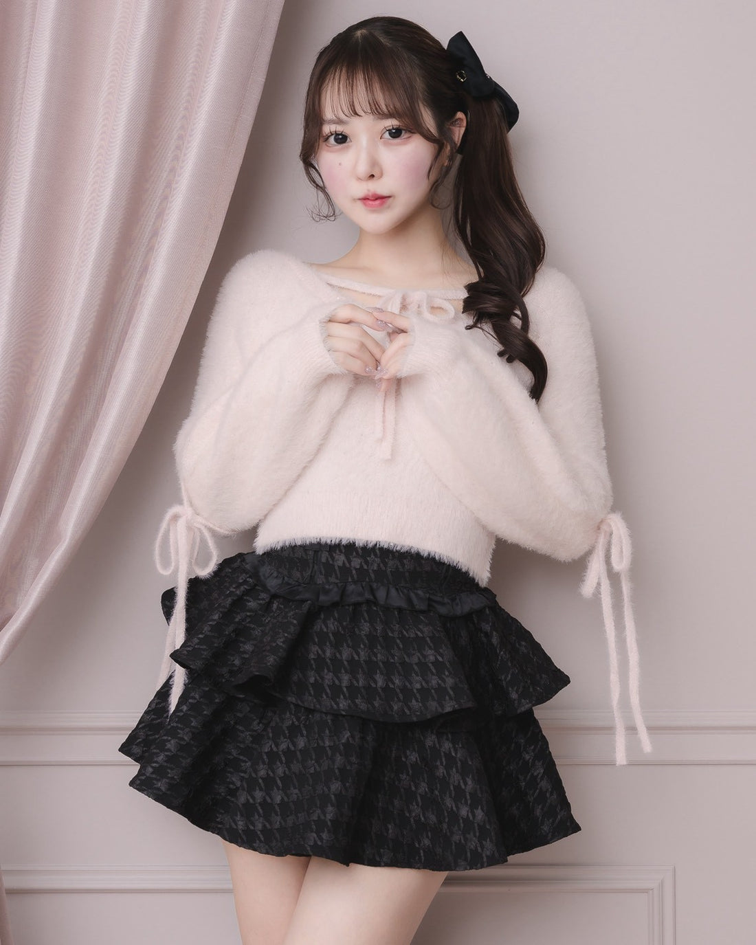 モデル身長：157cm/着用カラー:ピンク