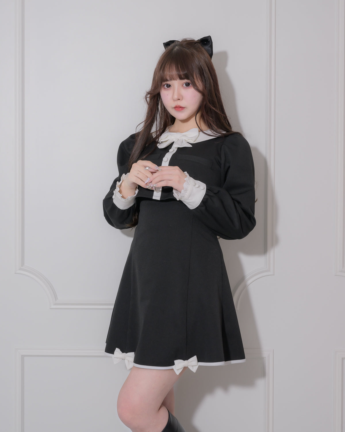 モデル身長:157cm/着用カラー:ブラック