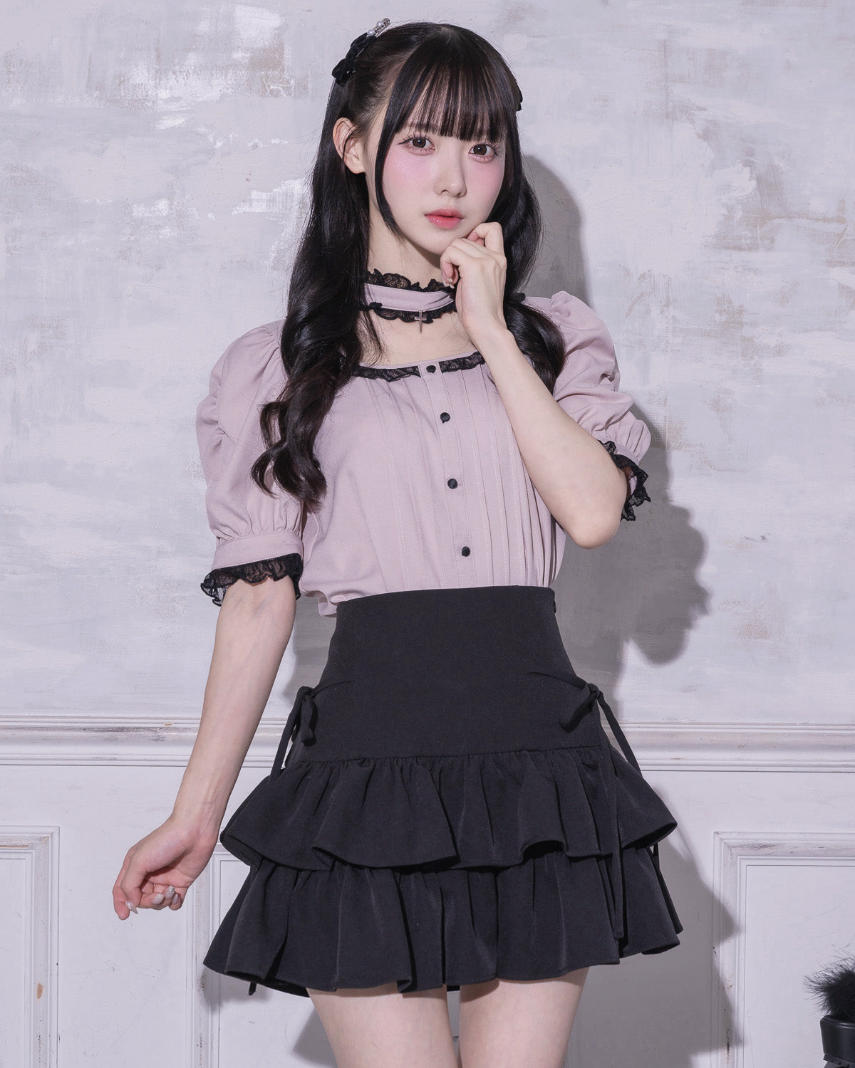 モデル身長:159cm/着用カラー : ピンク