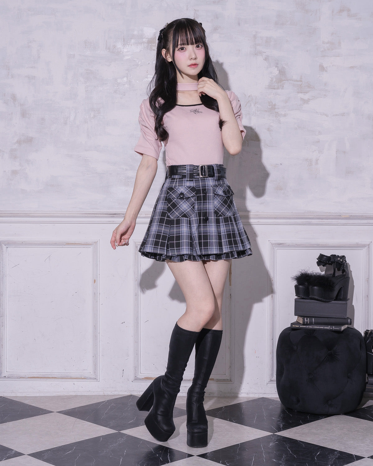 モデル身長:159cm/着用カラー : ピンク