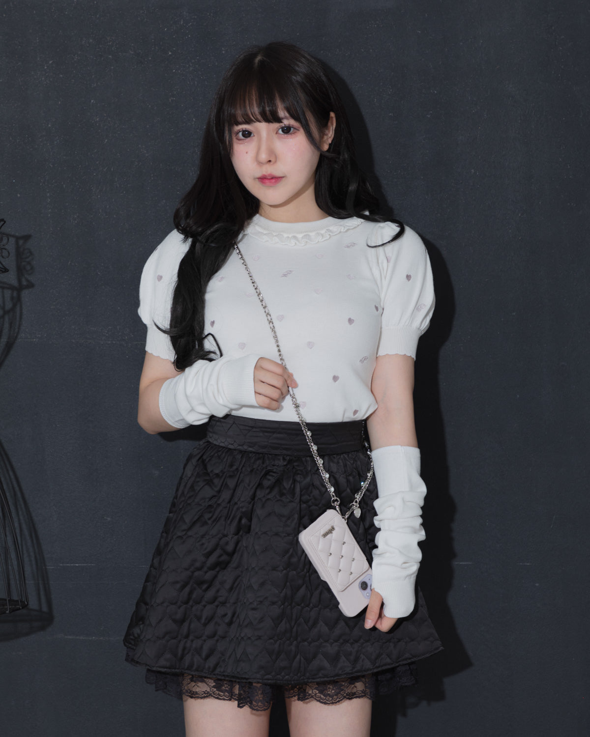 piumオリジナルビジュー付きマルチチェーン