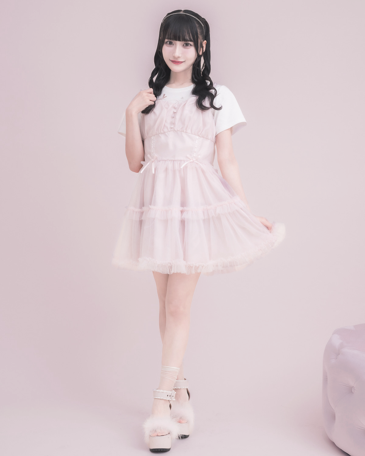 モデル身長:157cm/着用カラー:ピンク