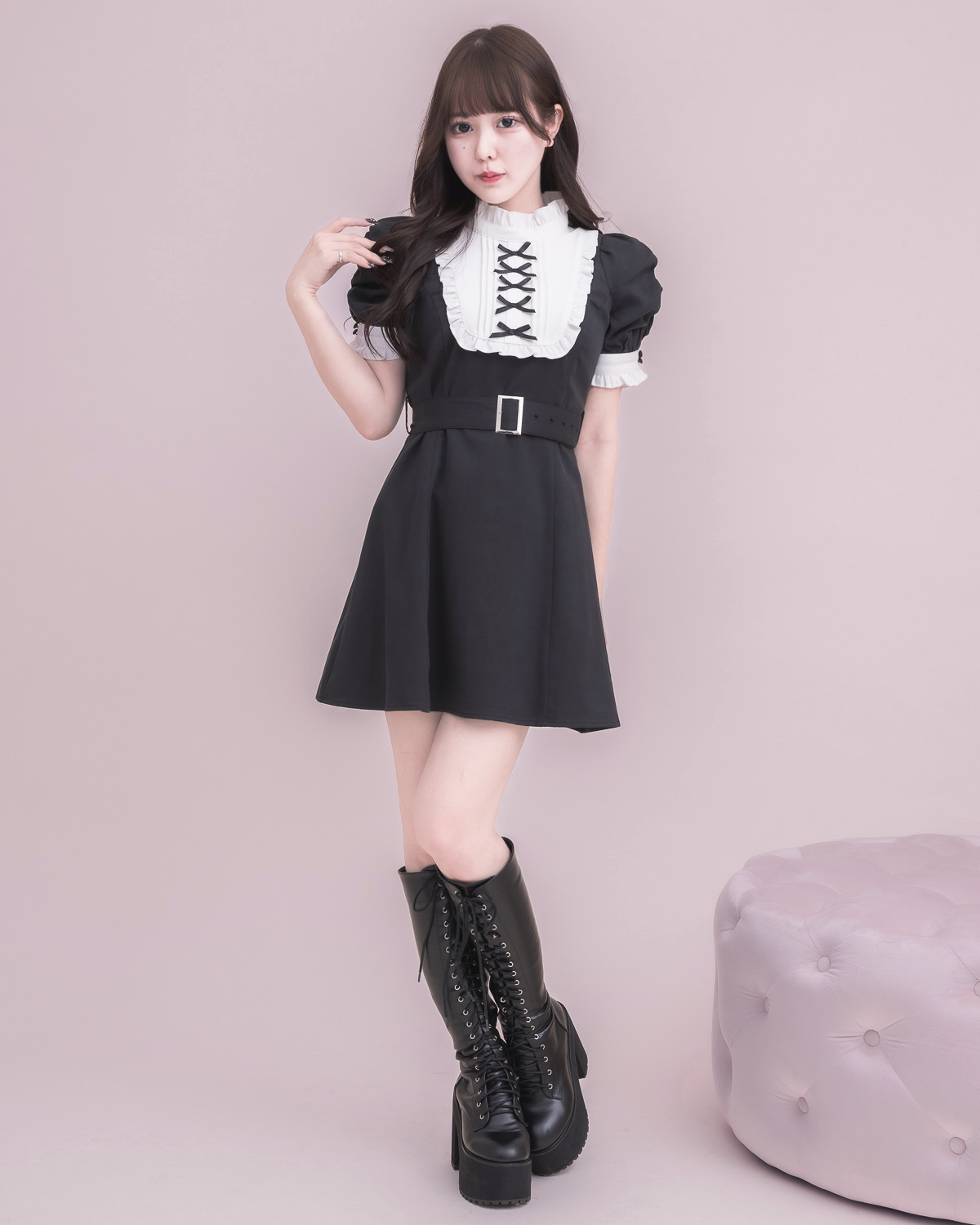 モデル身長:157cm/着用カラー: ブラック