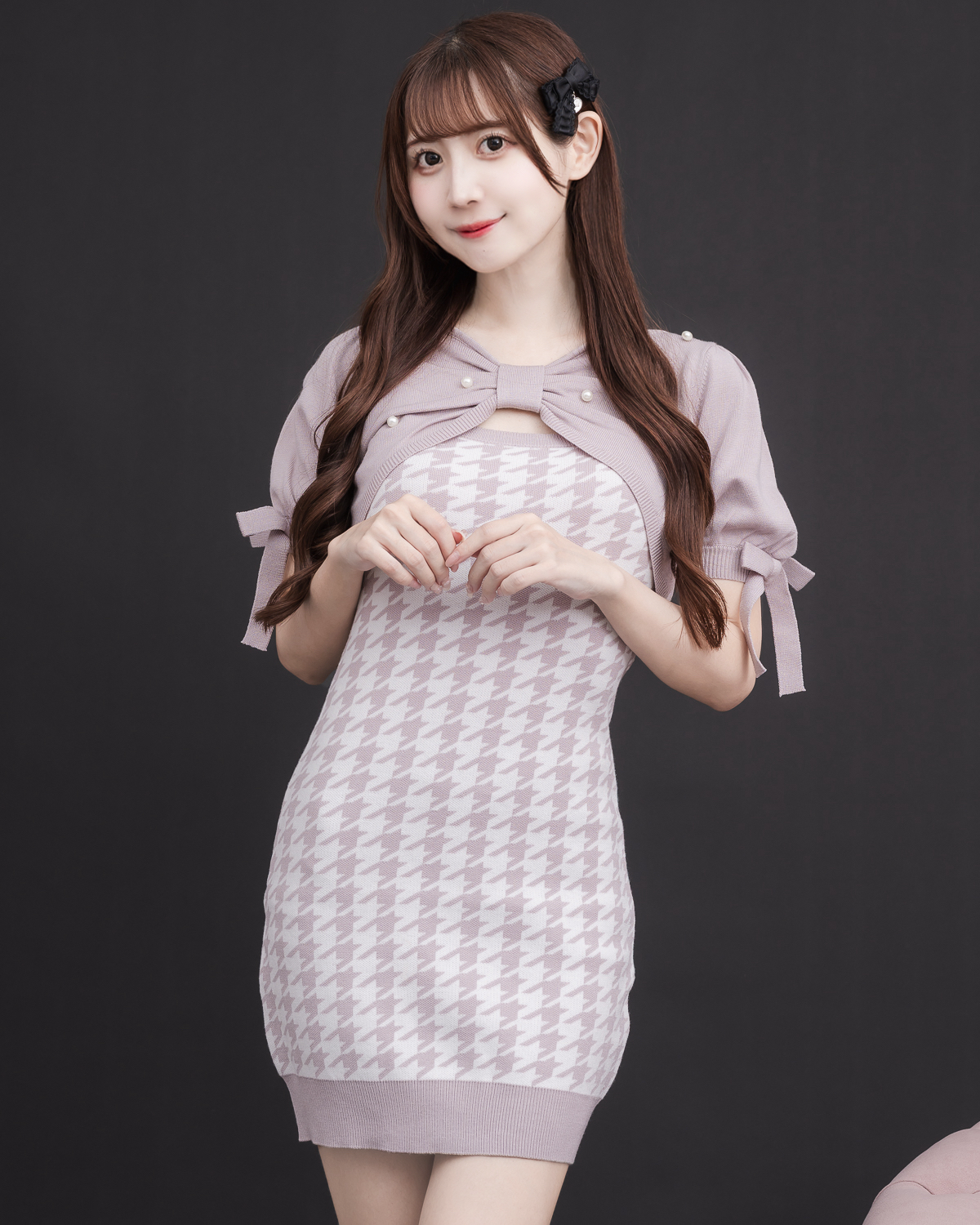 モデル身長:159cm/着用カラー:ピンク