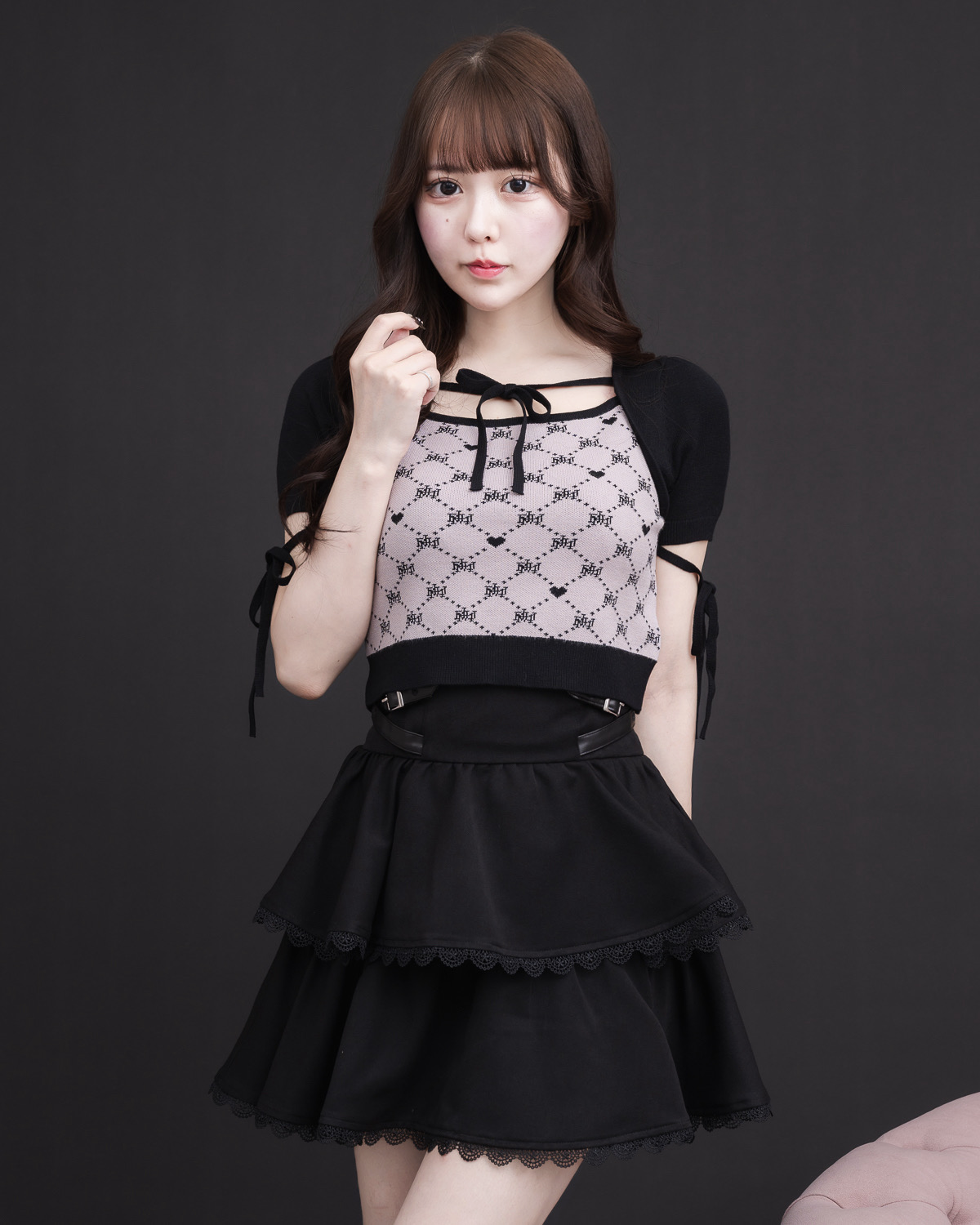 モデル身長:157cm/着用カラー:ピンク