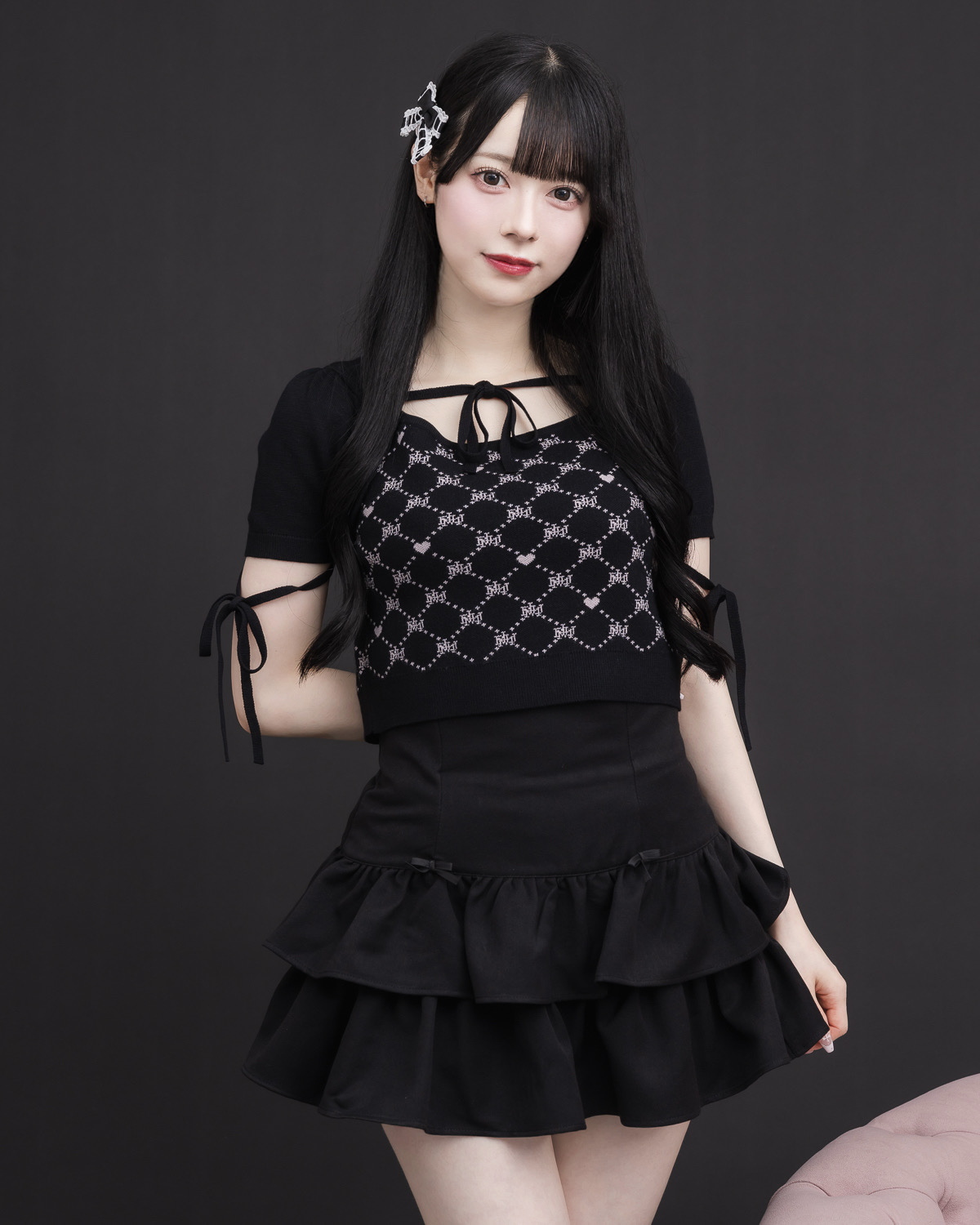 モデル身長:155cm/着用カラー:ブラック