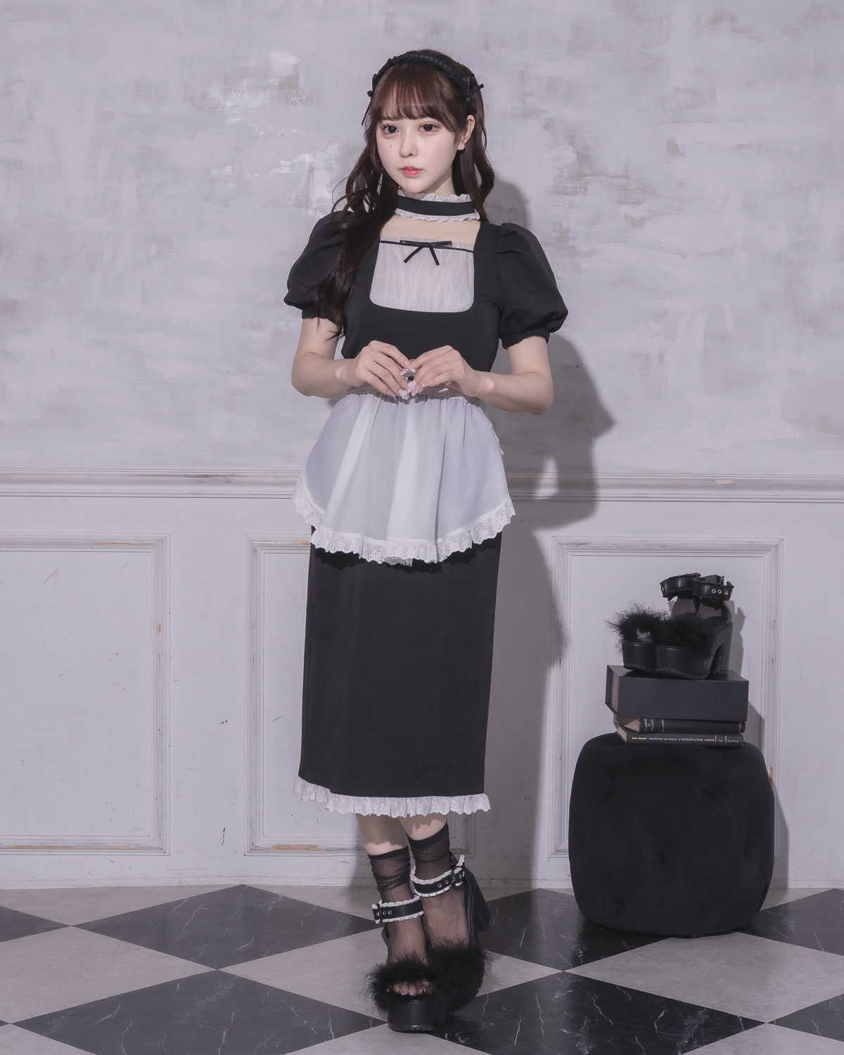 モデル身長:157cm/着用カラー:ブラック