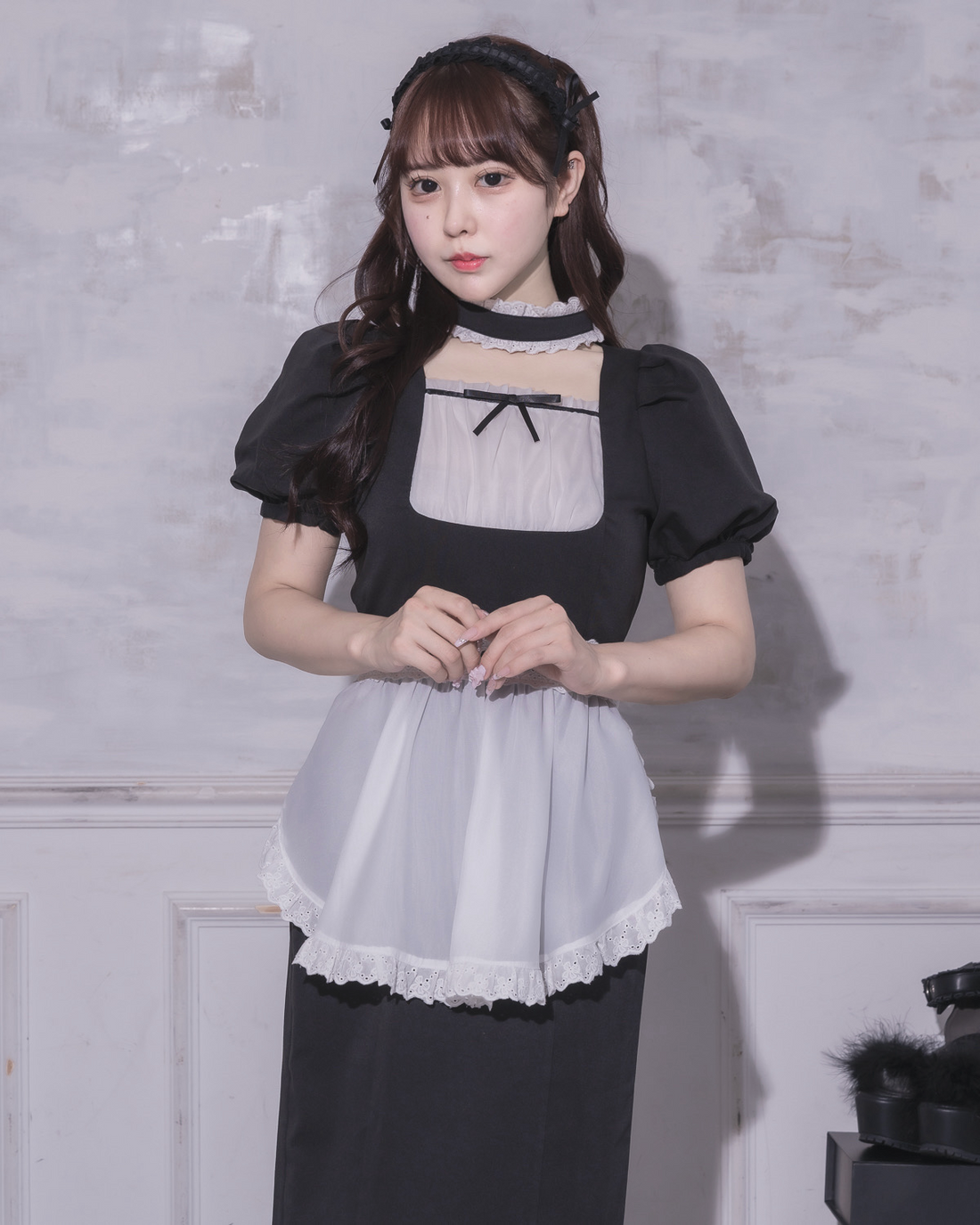 モデル身長：157cm/着用カラー：ブラック