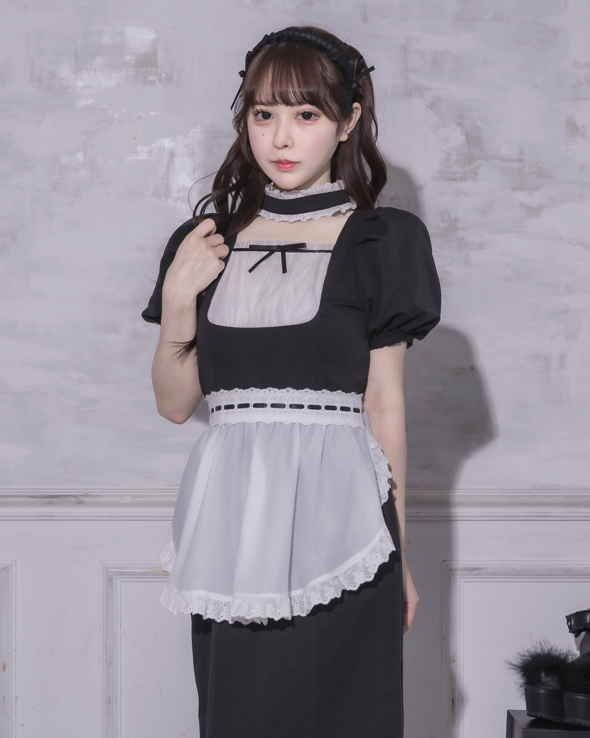 モデル身長:157cm/着用カラー:ブラック