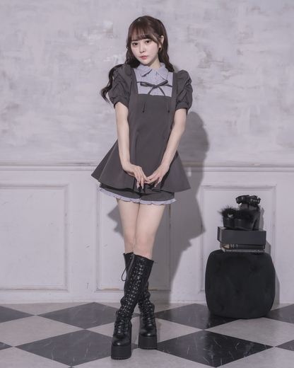 モデル身長：157cm/着用カラー：チャコール