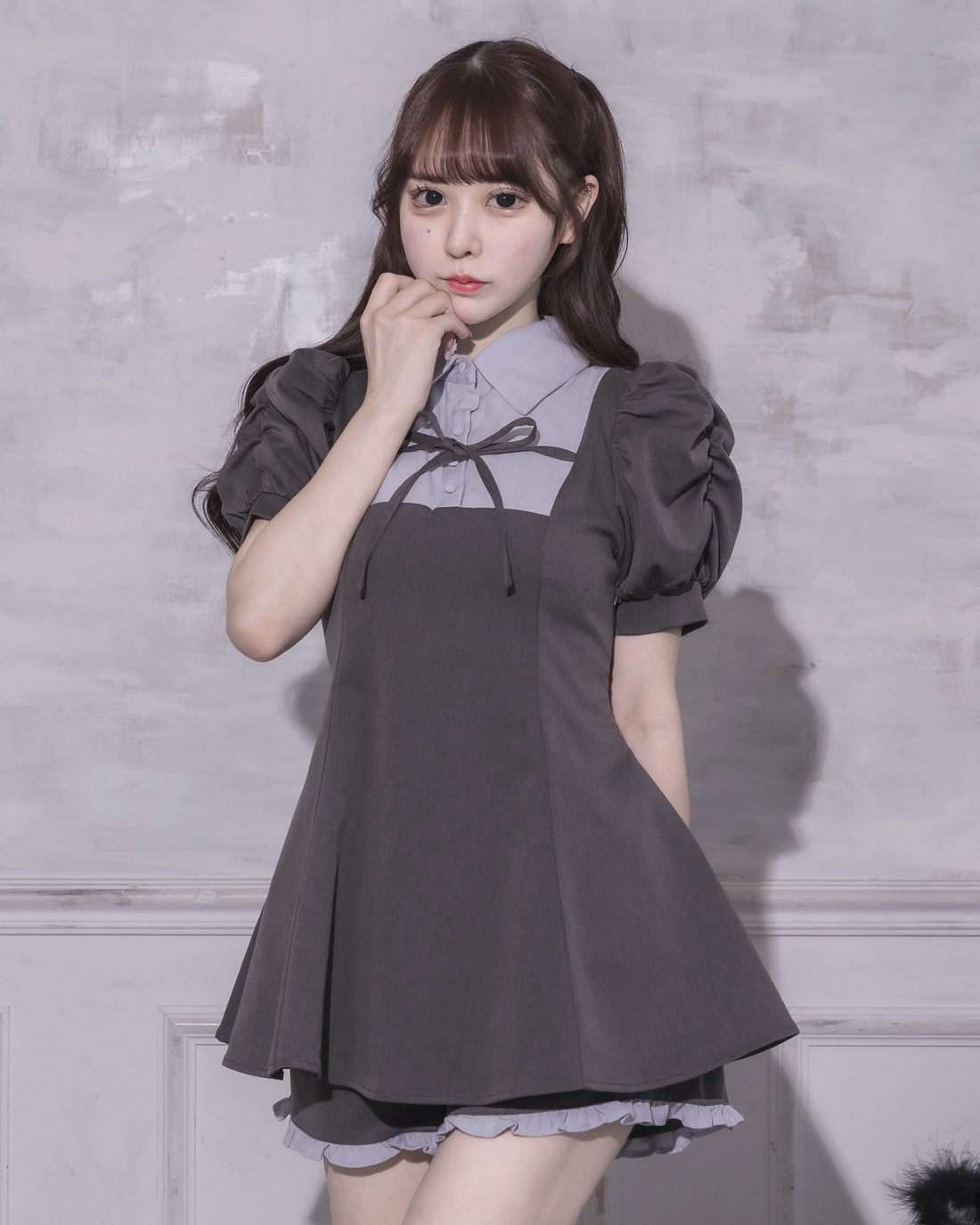 モデル身長：157cm/着用カラー：チャコール